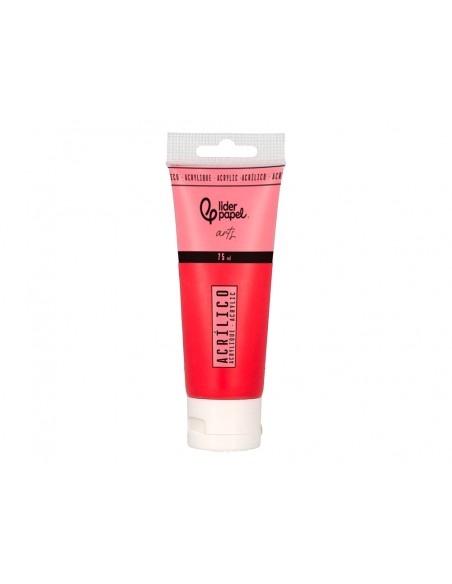 Pintura acrilica liderpapel caja de 6 tubos de plastico de 75 ml colores basicos