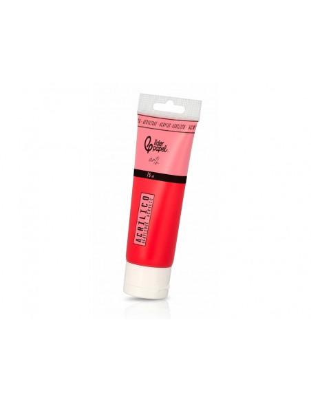 Pintura acrilica liderpapel caja de 6 tubos de plastico de 75 ml colores basicos