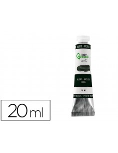 Pintura al oleo liderpapel tubo de aluminio de 20 ml color negro marfil