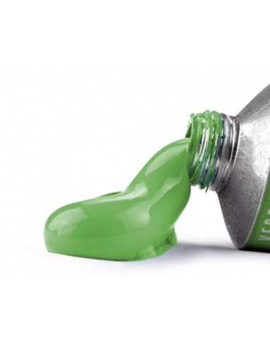 Pintura al oleo liderpapel tubo de aluminio de 20 ml color verde esmeralda
