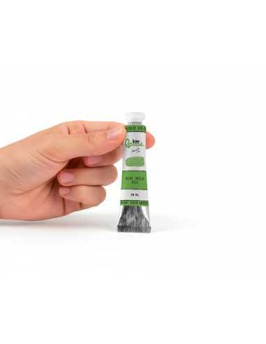 Pintura al oleo liderpapel tubo de aluminio de 20 ml color verde esmeralda