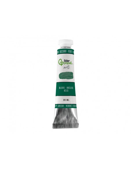 Pintura al oleo liderpapel tubo de aluminio de 20 ml color verde oscuro Pintura al oleo liderpapel tubo de aluminio de 20 ml color verde oscuro