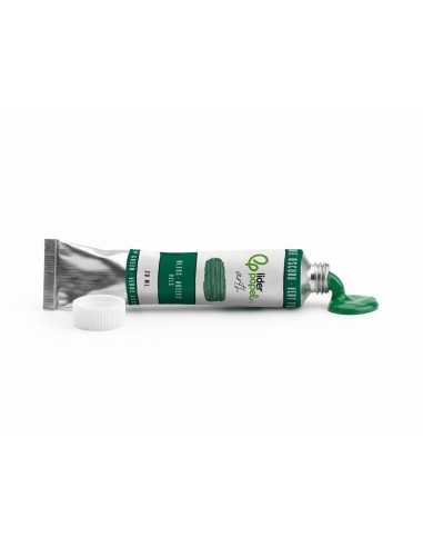 Pintura al oleo liderpapel tubo de aluminio de 20 ml color verde oscuro
