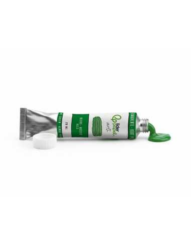 Pintura al oleo liderpapel tubo de aluminio de 20 ml color verde permanente
