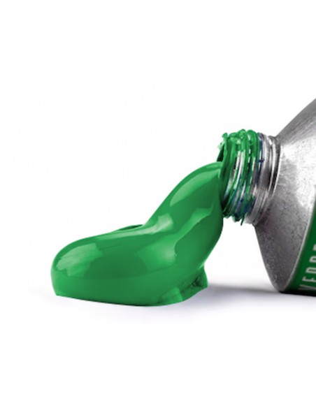 Pintura al oleo liderpapel tubo de aluminio de 20 ml color verde permanente