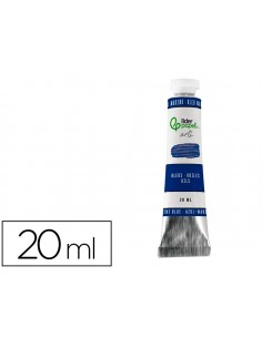 Pintura al oleo liderpapel tubo de aluminio de 20 ml color azul marino