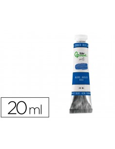 Pintura al oleo liderpapel tubo de aluminio de 20 ml color azul cobalto