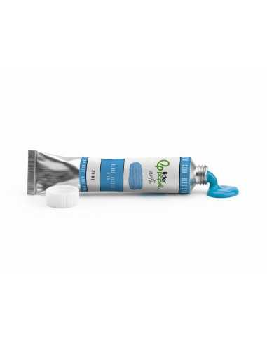 Pintura al oleo liderpapel tubo de aluminio de 20 ml color azul cian