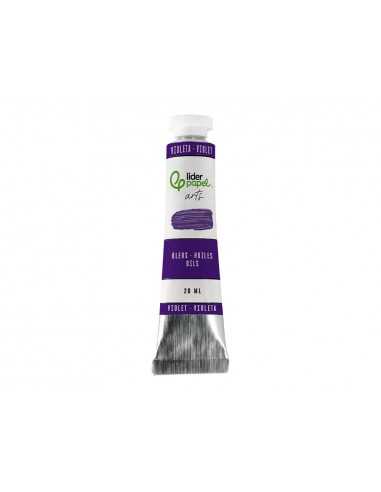 Pintura al oleo liderpapel tubo de aluminio de 20 ml color violeta
