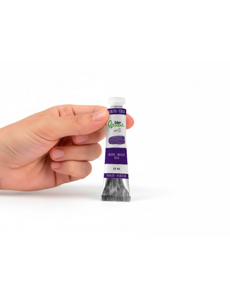 Pintura al oleo liderpapel tubo de aluminio de 20 ml color violeta Pintura al oleo liderpapel tubo de aluminio de 20 ml color violeta
