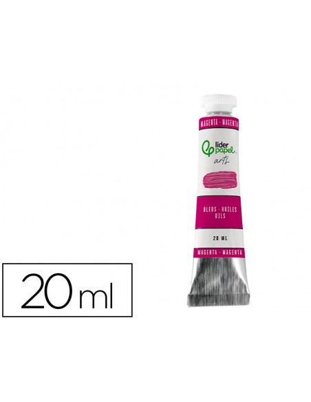 Pintura al oleo liderpapel tubo de aluminio de 20 ml color magenta