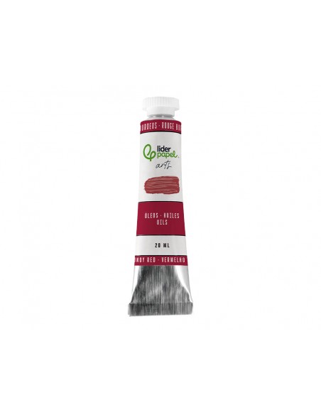 Pintura al oleo liderpapel tubo de aluminio de 20 ml color rojo burdeos Pintura al oleo liderpapel tubo de aluminio de 20 ml color rojo burdeos