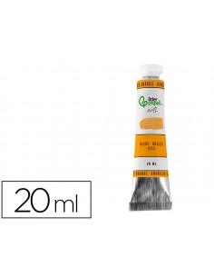 Pintura al oleo liderpapel tubo de aluminio de 20 ml color amarillo naranja