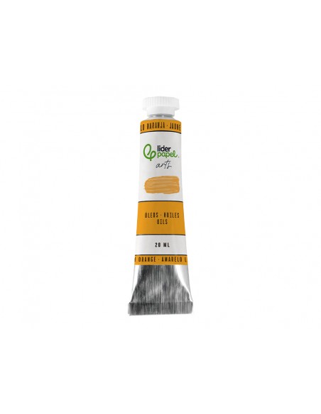 Pintura al oleo liderpapel tubo de aluminio de 20 ml color amarillo naranja Pintura al oleo liderpapel tubo de aluminio de 20 ml color amarillo naranja