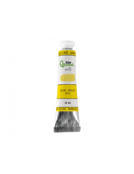 Pintura al oleo liderpapel tubo de aluminio de 20 ml color amarillo limon Pintura al oleo liderpapel tubo de aluminio de 20 ml color amarillo limon