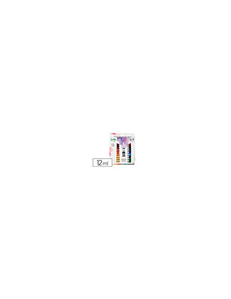 Pintura al oleo liderpapel caja de 24 tubos de aluminio de 12 ml colores surtidos