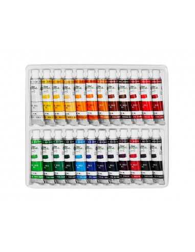 Pintura al oleo liderpapel caja de 24 tubos de aluminio de 12 ml colores surtidos