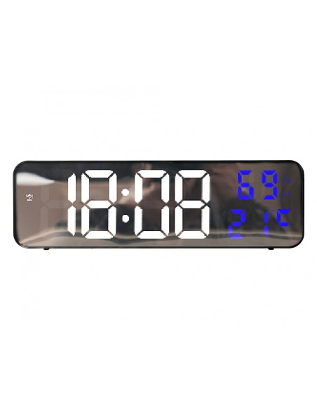 Reloj q-connect de pared y sobremesa digital con temperatura 230x35x70 mm Reloj q-connect de pared y sobremesa digital con temperatura 230x35x70 mm