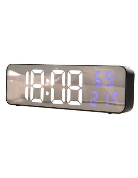 Reloj q-connect de pared y sobremesa digital con temperatura 230x35x70 mm Reloj q-connect de pared y sobremesa digital con temperatura 230x35x70 mm