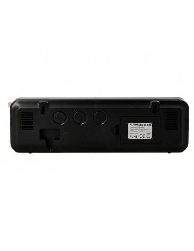 Reloj q-connect de pared y sobremesa digital con temperatura 230x35x70 mm