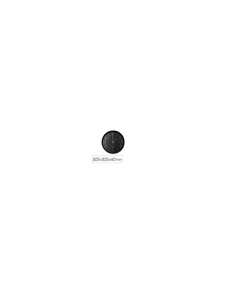 Reloj q-connect de pared analogico plateado silencioso 305x305x40mm