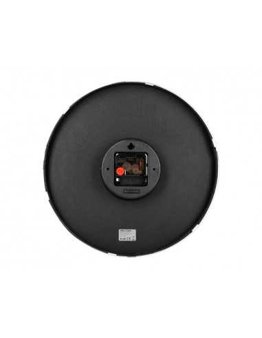 Reloj q-connect de pared analogico plateado silencioso 305x305x40mm