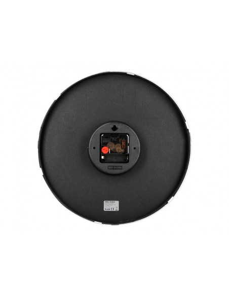 Reloj q-connect de pared analogico plateado silencioso 305x305x40mm