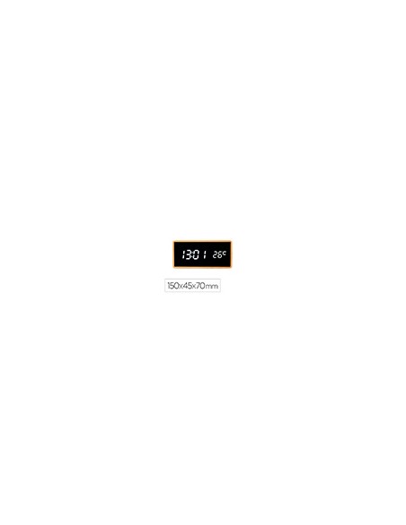 Reloj q-connect sobremesa digital con temperatura 150x45x70mm