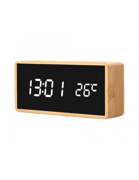 Reloj q-connect sobremesa digital con temperatura 150x45x70mm
