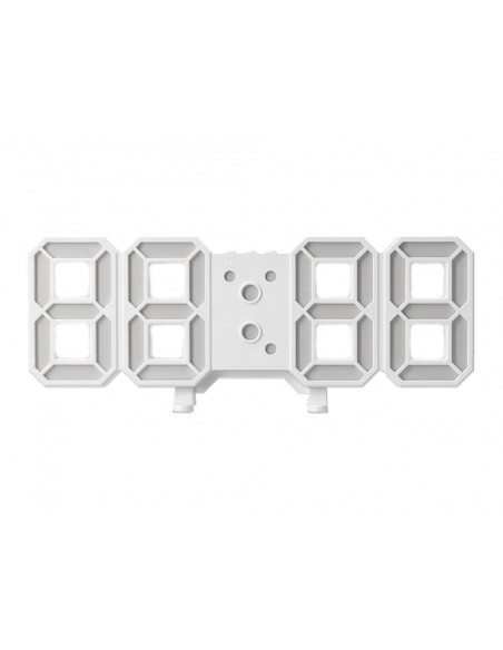Reloj q-connect de pared digital con temperatura 3 alarmas control de sonido 220x40x87 mm Reloj q-connect de pared digital con temperatura 3 alarmas control de sonido 220x40x87 mm