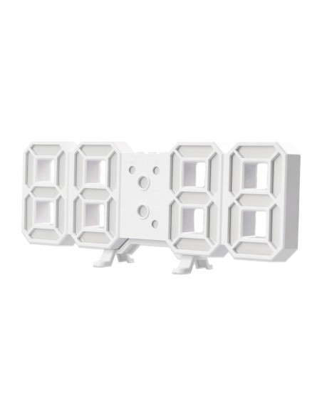 Reloj q-connect de pared digital con temperatura 3 alarmas control de sonido 220x40x87 mm Reloj q-connect de pared digital con temperatura 3 alarmas control de sonido 220x40x87 mm