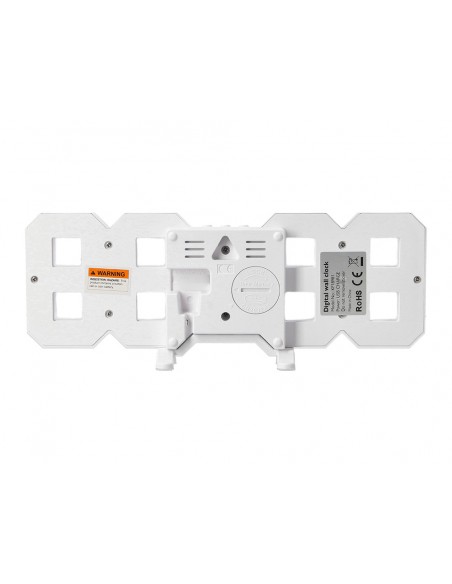 Reloj q-connect de pared digital con temperatura 3 alarmas control de sonido 220x40x87 mm Reloj q-connect de pared digital con temperatura 3 alarmas control de sonido 220x40x87 mm