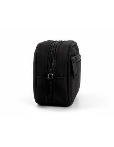 Estuche portatodo liderpapel duo 2 cremalleras con bolsillofrontal negro 220x90x50 mm