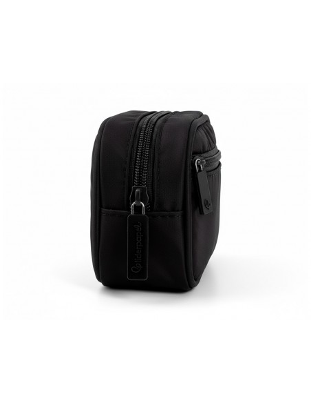 Estuche portatodo liderpapel duo 2 cremalleras con bolsillofrontal negro 220x90x50 mm