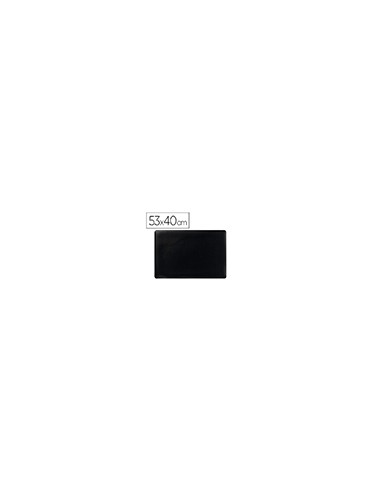 Vade sobremesa durable polipropileno antideslizante contorneado color negro 53x40 cm