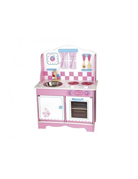 Juego andreutoys cocina madera con complementos 60x30x80 cm