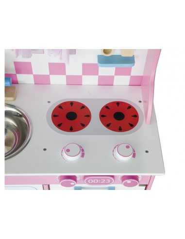 Juego andreutoys cocina madera con complementos 60x30x80 cm