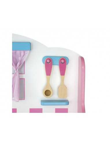 Juego andreutoys cocina madera con complementos 60x30x80 cm