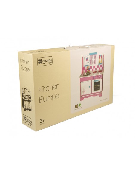 Juego andreutoys cocina madera con complementos 60x30x80 cm Juego andreutoys cocina madera con complementos 60x30x80 cm