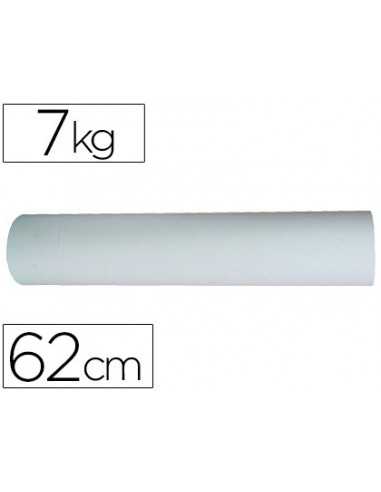 Papel kraft blanco bobina ancho 62cm longitud 250 mt gramaje 50gr peso 7kg
