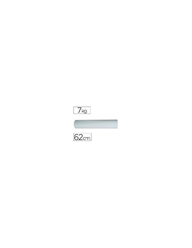 Papel kraft blanco bobina ancho 62cm longitud 250 mt gramaje 50gr peso 7kg