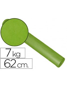 Papel de regalo kraft liso bobina ancho 62 cm peso 7 kg gramaje 60 gr verde pistacho