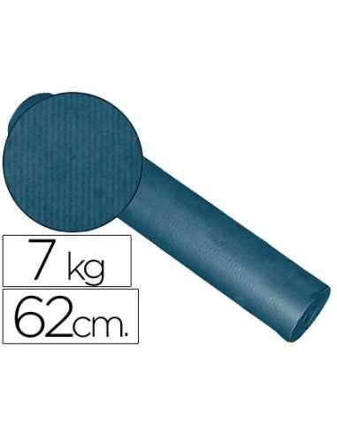 Papel de regalo kraft liso kfc bobina ancho 62 cm peso 7 kg gramaje 60 gr azul cobalto
