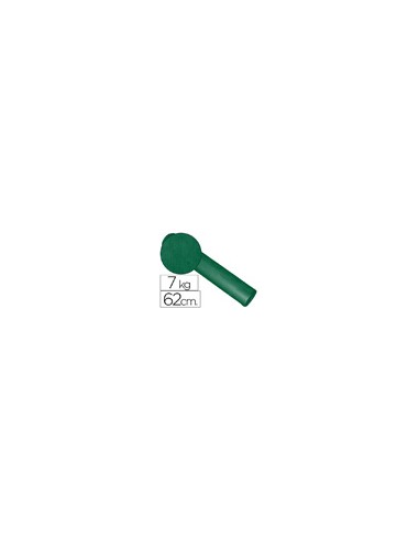 Papel de regalo kraft liso kfc bobina ancho 62 cm peso 7 kg gramaje 60 gr color verde