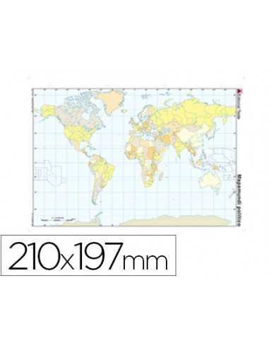 Mapa mudo color din a4 planisferio politico