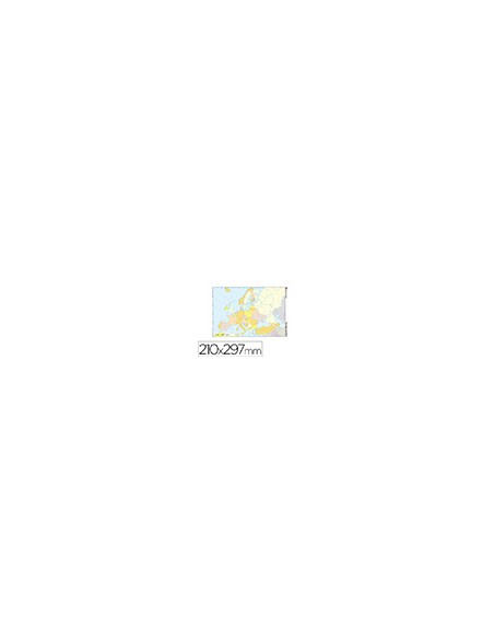 Mapa mudo color din a4 europa politico