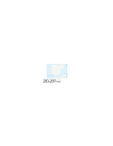 Mapa mudo b/n din a4 españa politico