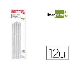 Barra termofusible liderpapel 7 mm de diametro x 200 mm de alto blister de 12 unidades