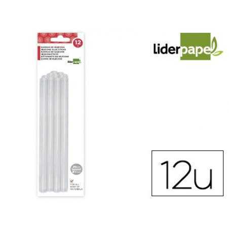 Barra termofusible liderpapel 7 mm de diametro x 200 mm de alto blister de 12 unidades