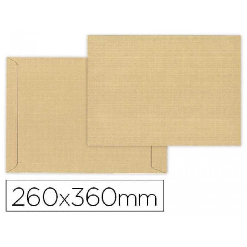Sobre liderpapel bolsa armado kraft envio seguridad 260x360 mm solapa tira de silicona 120 gr caja de 100 unidades